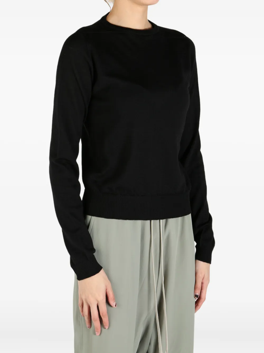 Rick Owens wool sweater Zwart