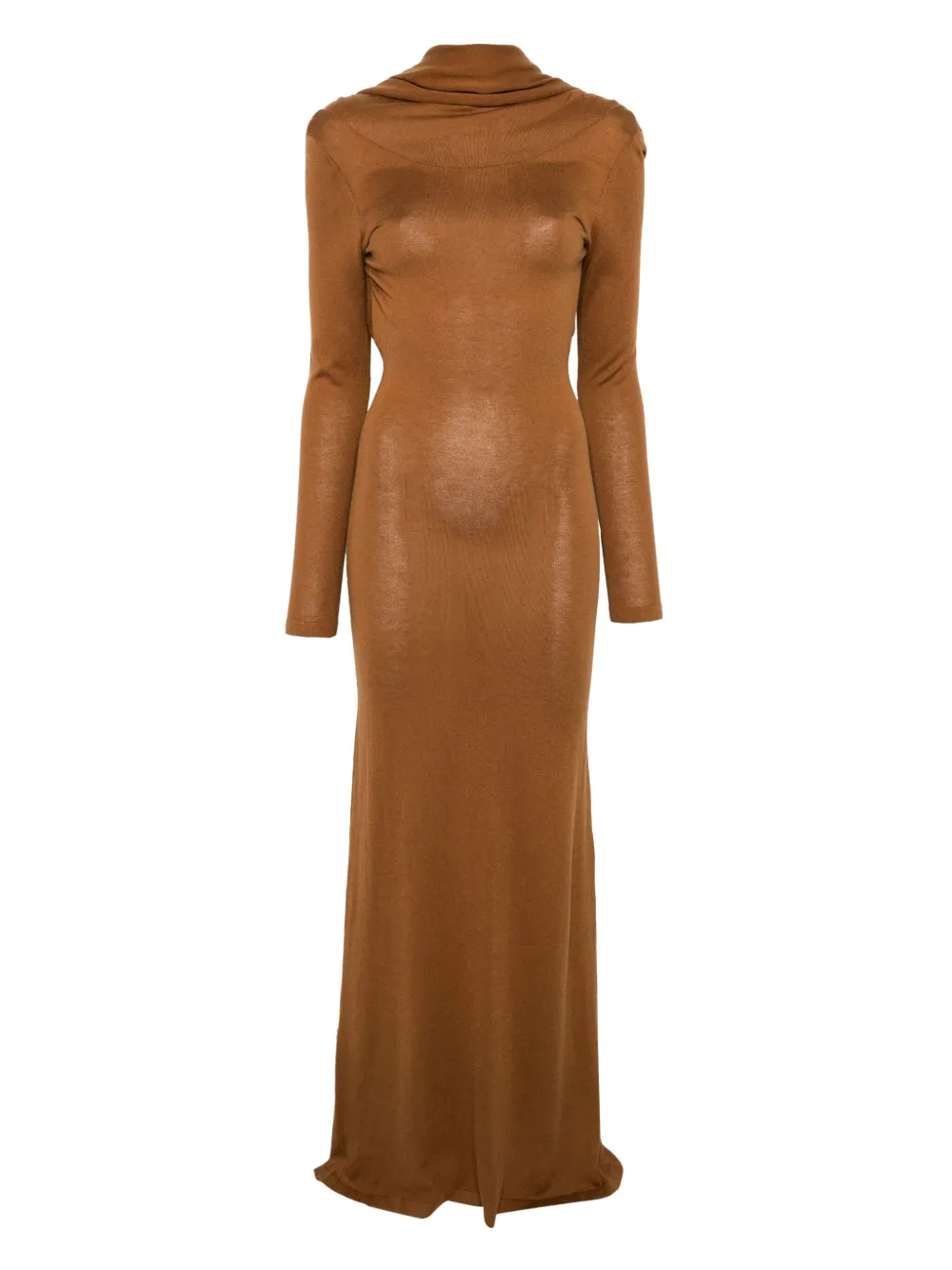 Aya Muse Longsleeved Open-back Maxi Dress