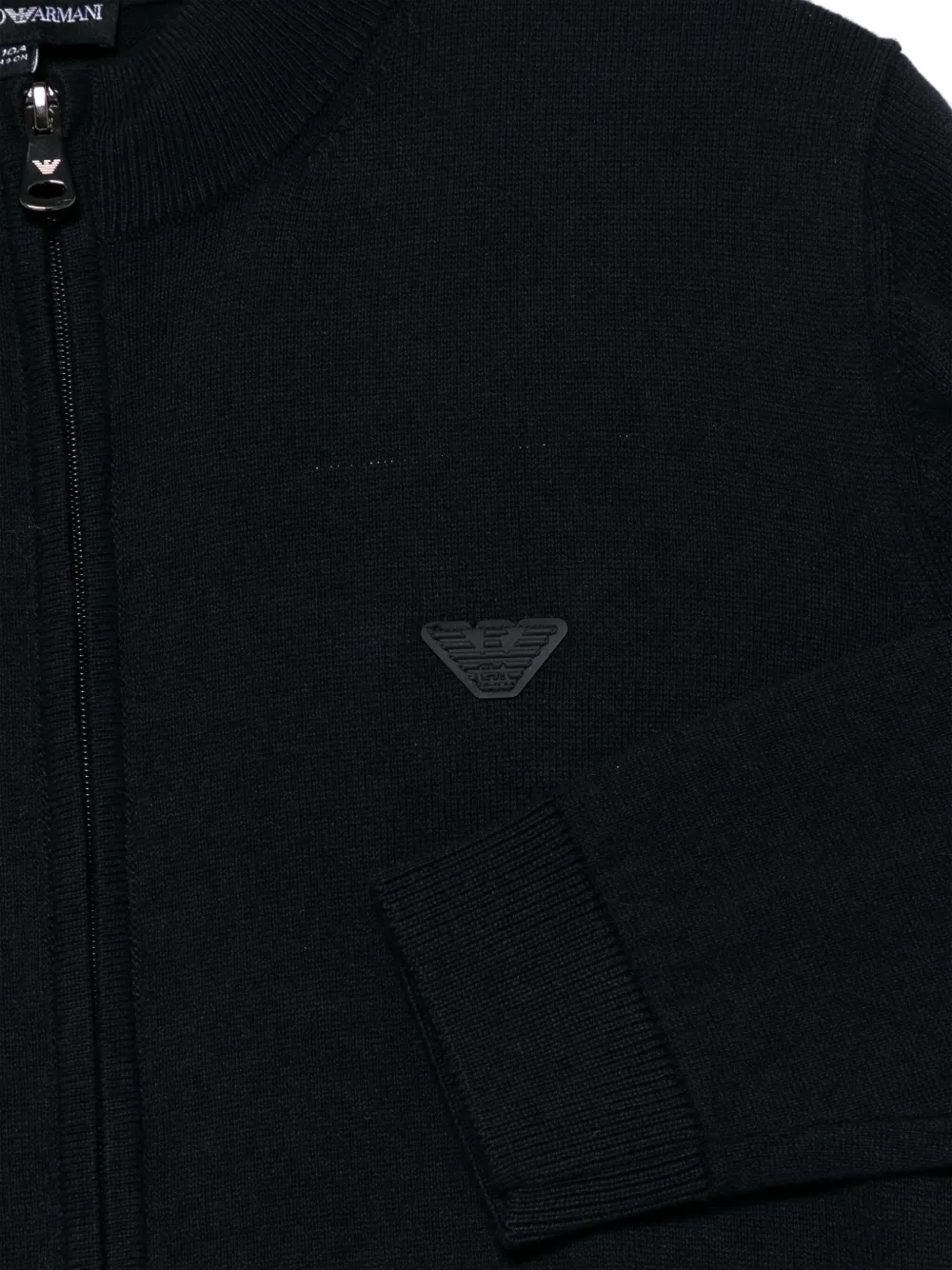 Emporio Armani Kids Vest met logopatch Blauw