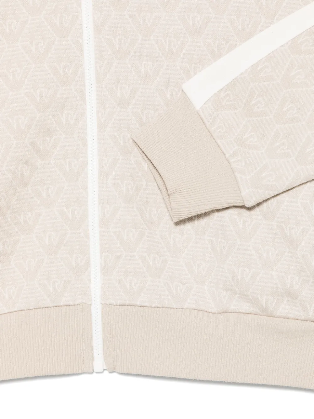 Emporio Armani Kids Sweater met logo jacquard Beige