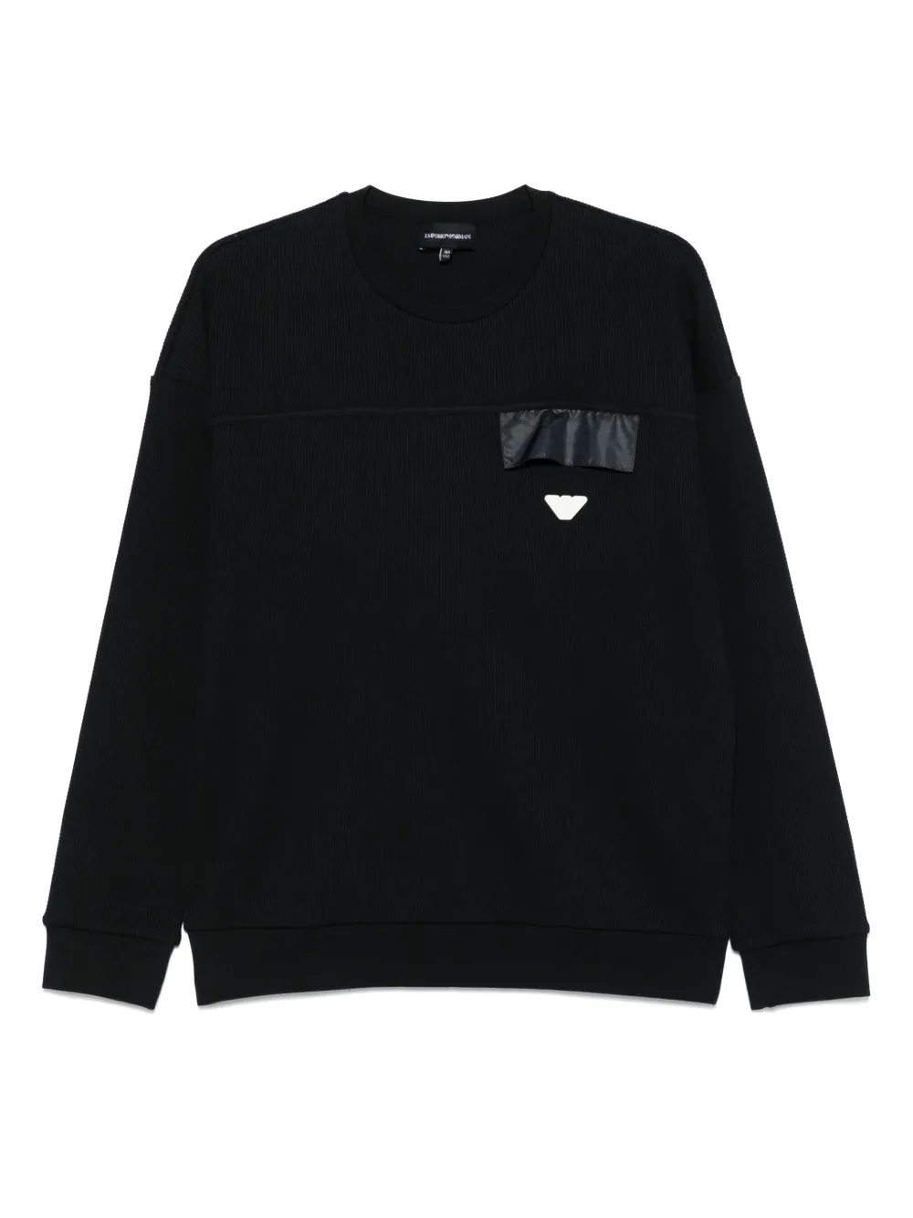 Emporio Ar i Kids Sweater met logopatch Blauw