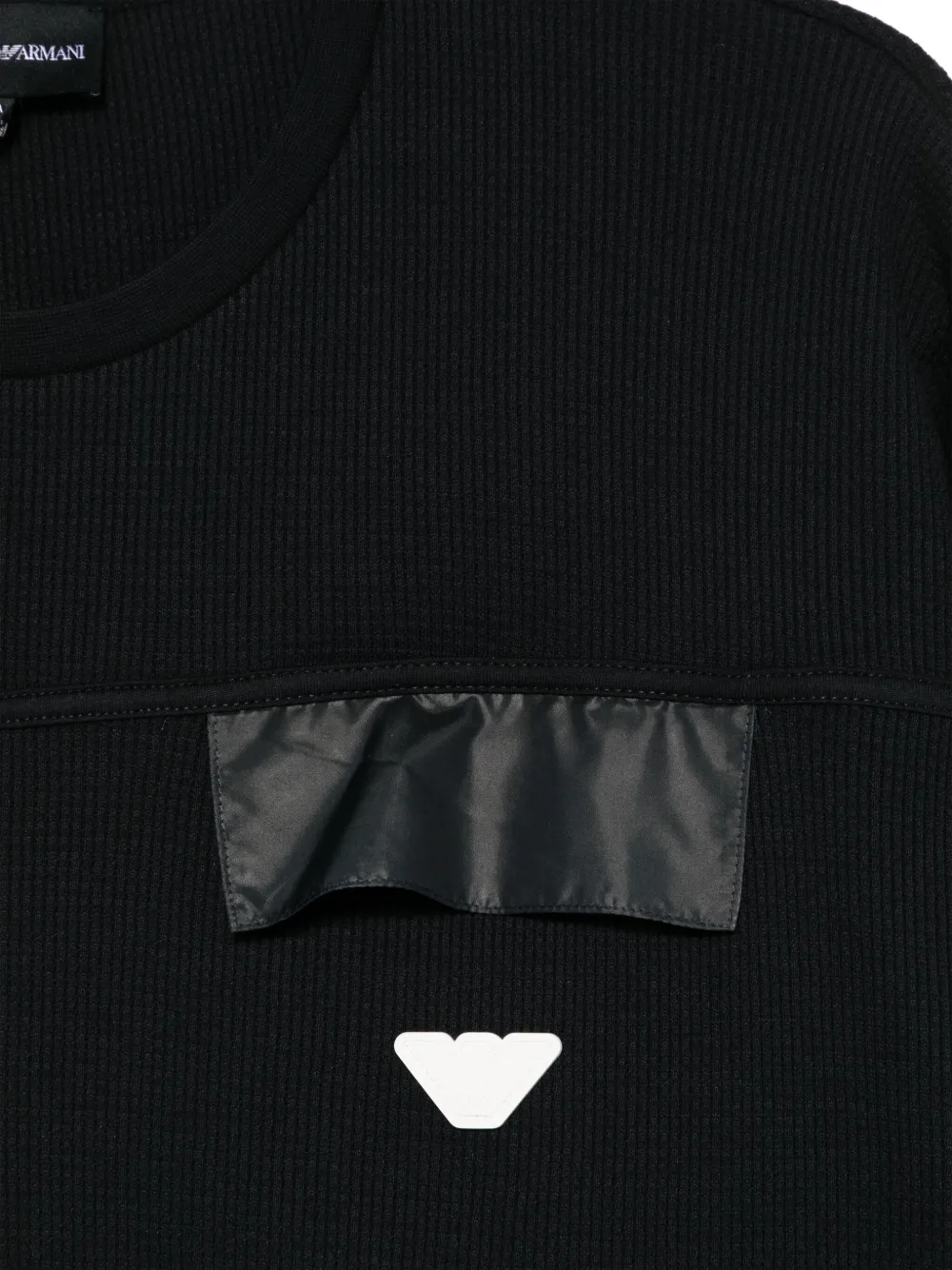 Emporio Armani Kids Sweater met logopatch Blauw