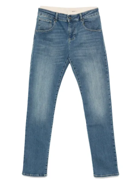 Emporio Armani Kids logo-waistband jeans