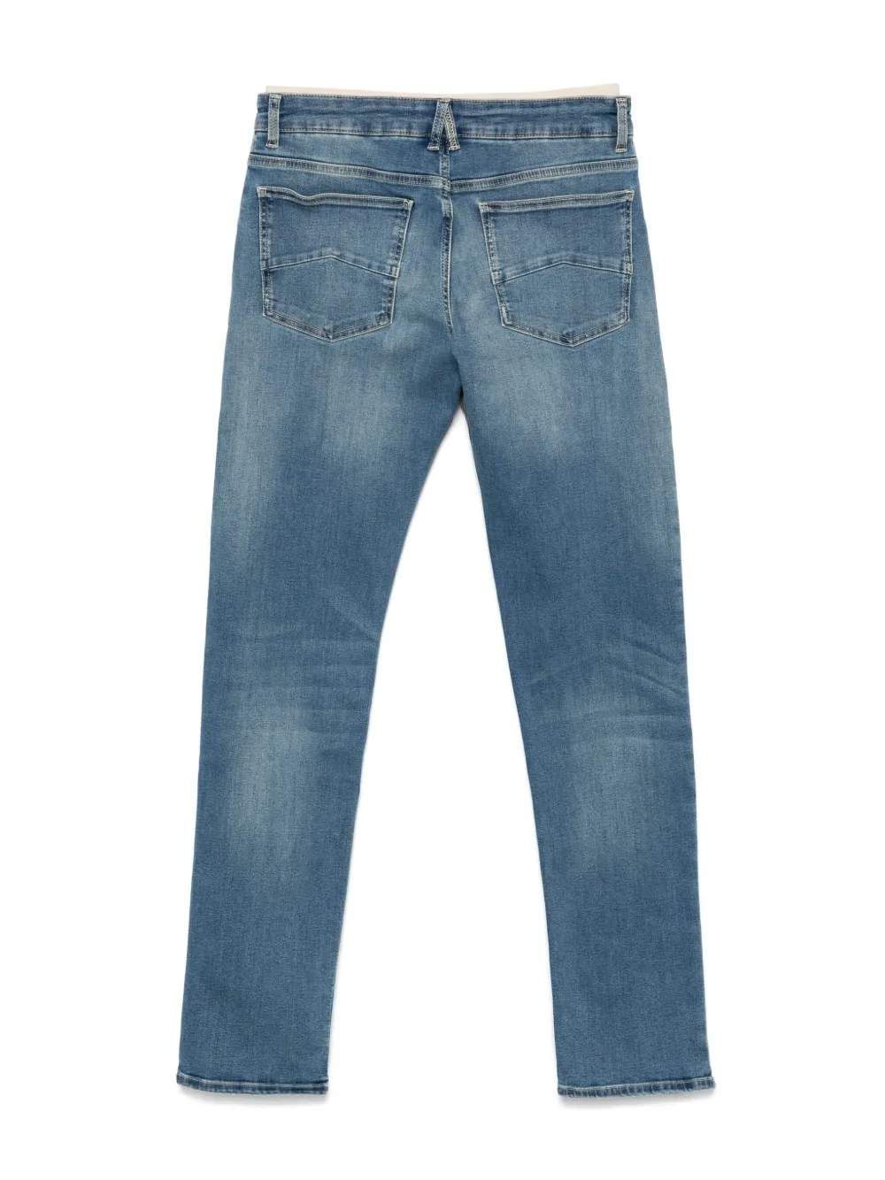 Emporio Armani Kids logo-waistband jeans - Blauw