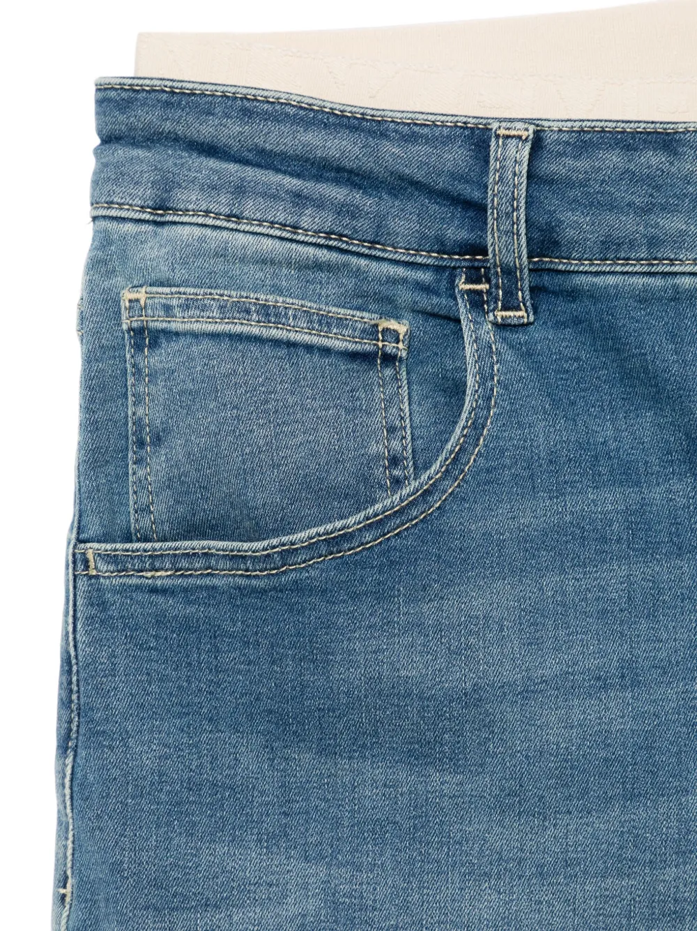 Emporio Armani Kids Jeans met logoband Blauw