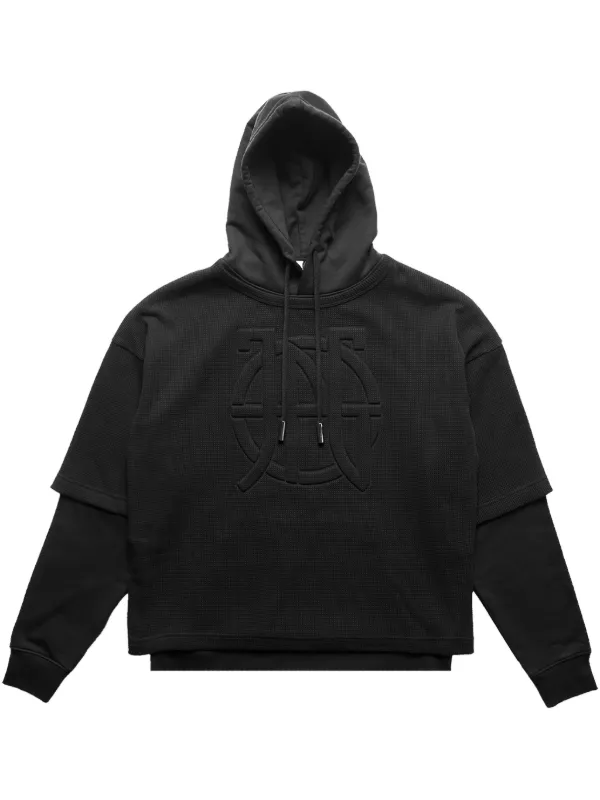 Jean Paul Gaultier Waffle Hoodie in Black