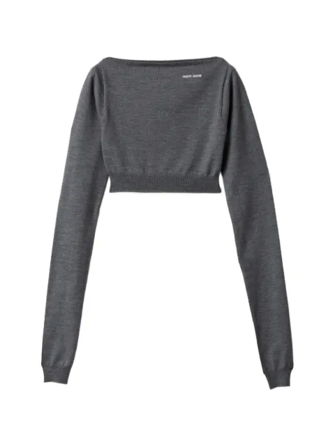 Miu Miu top con cuello barco