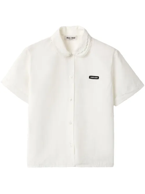 Miu Miu chemise en popeline - Blanc - Miu Miu - Modalova