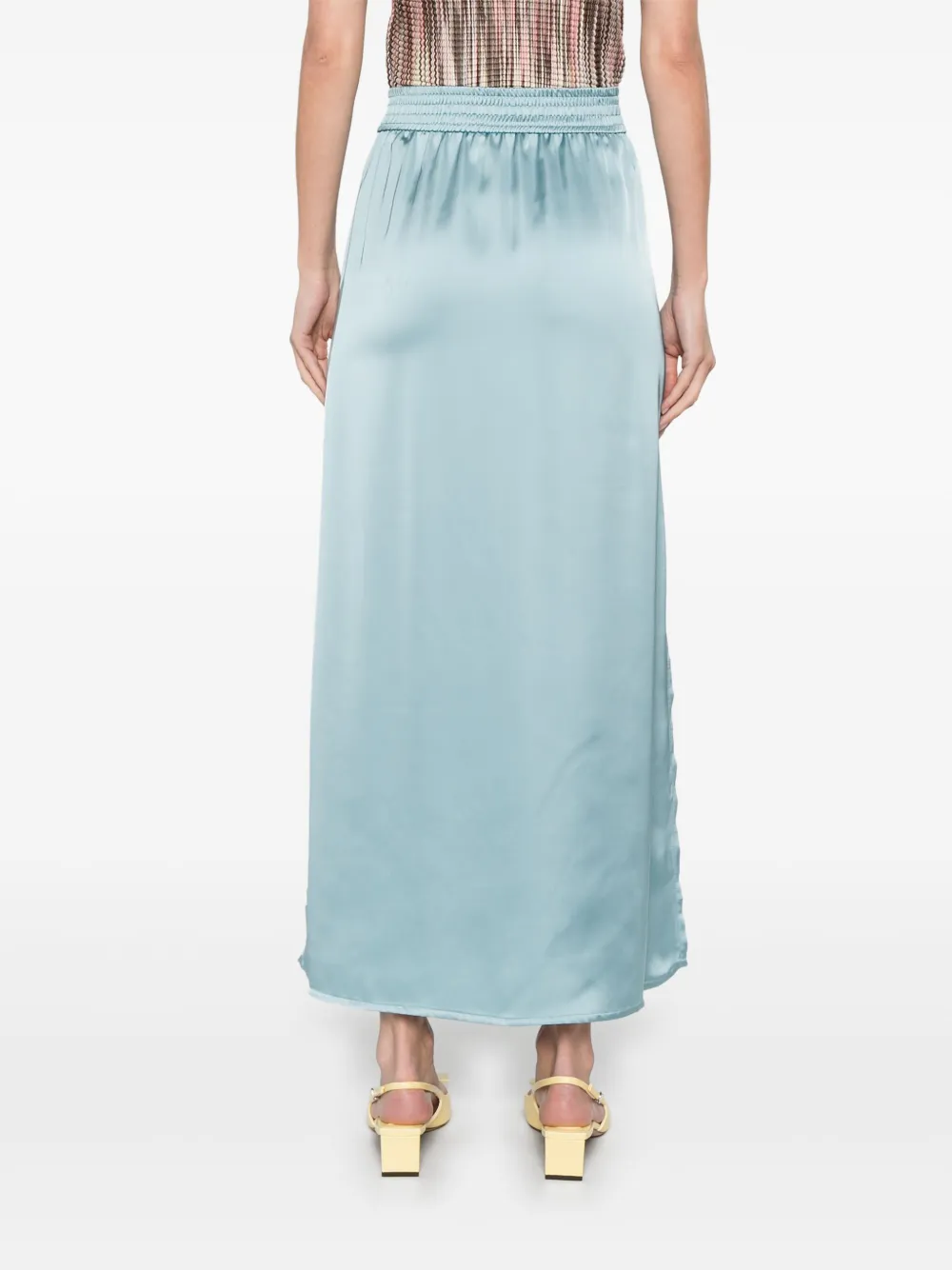 Herno Satijnen maxi-rok Blauw
