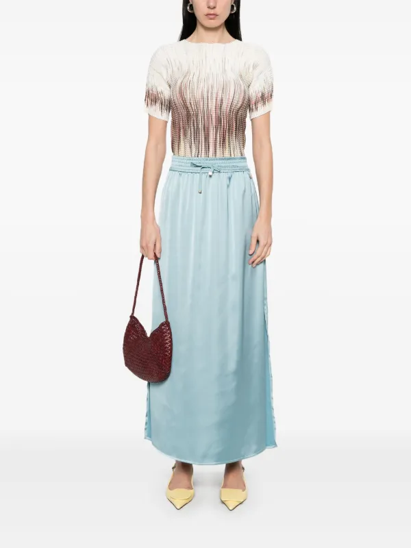 【HERNO】マキシサテンスカート Herno サテン マキシスカート | ブルー | FARFETCH JP