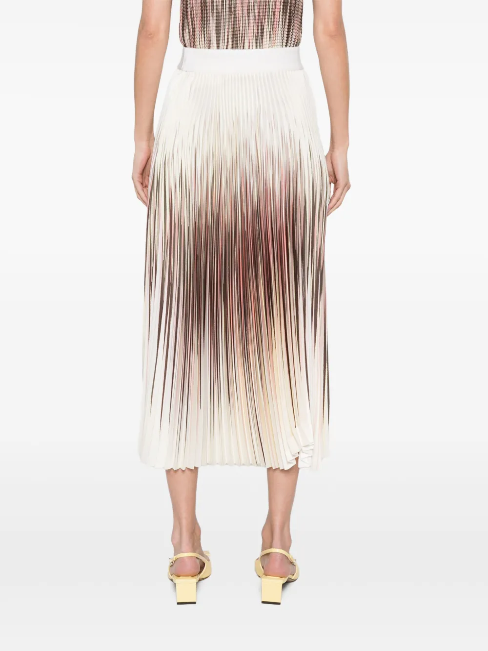 HERNO PLISSÉ-EFFECT MIDI SKIRT