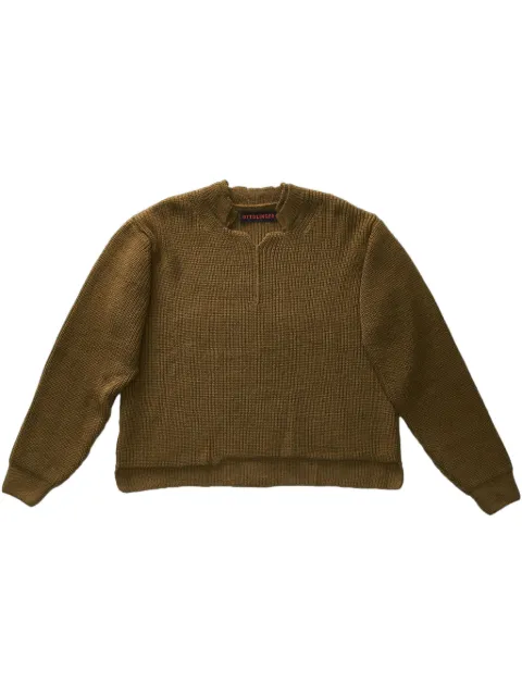 Ottolinger open knit collar "Green" sweater 