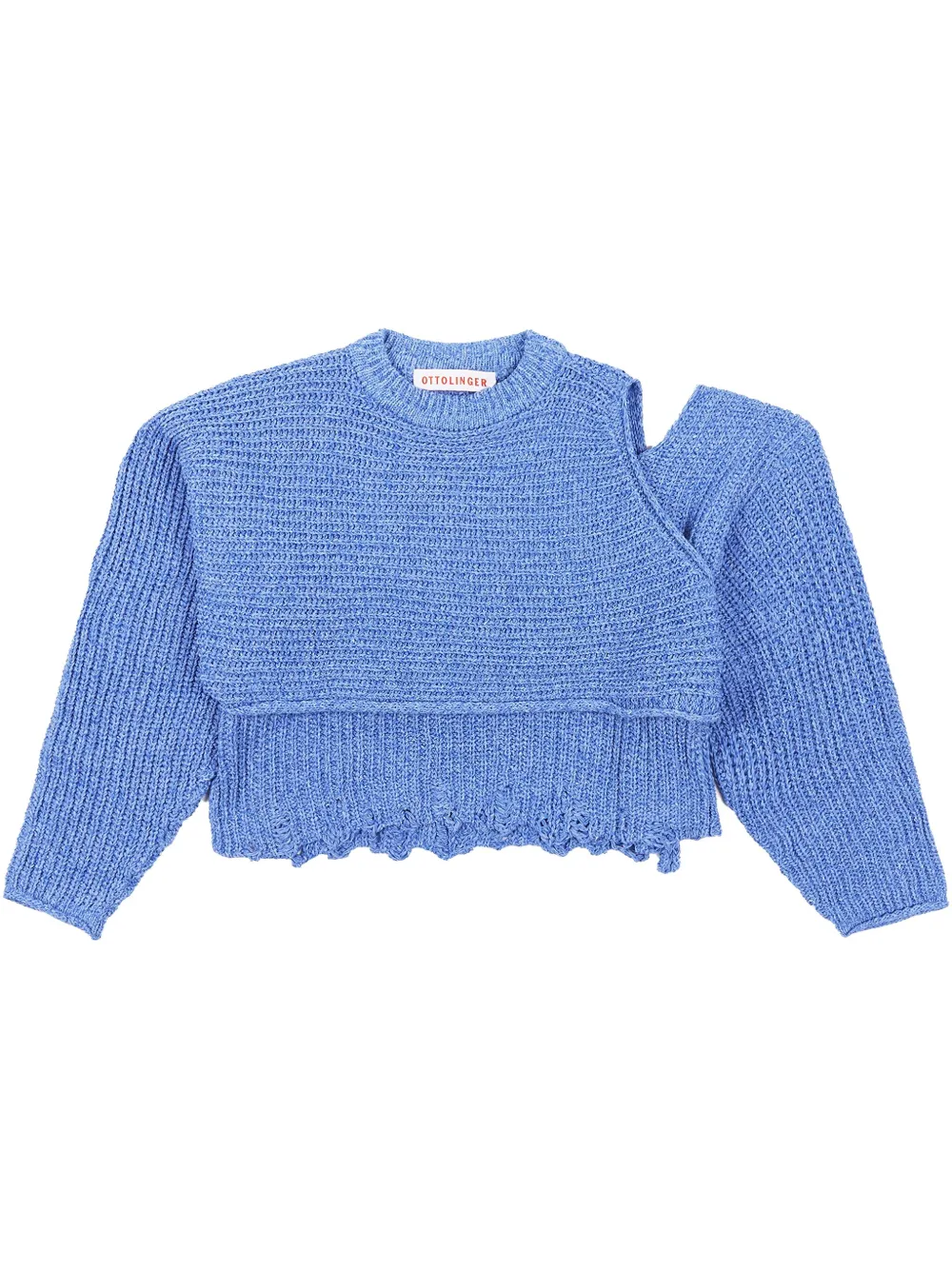 Ottolinger Deconstructed Wrap "blue" Sweater