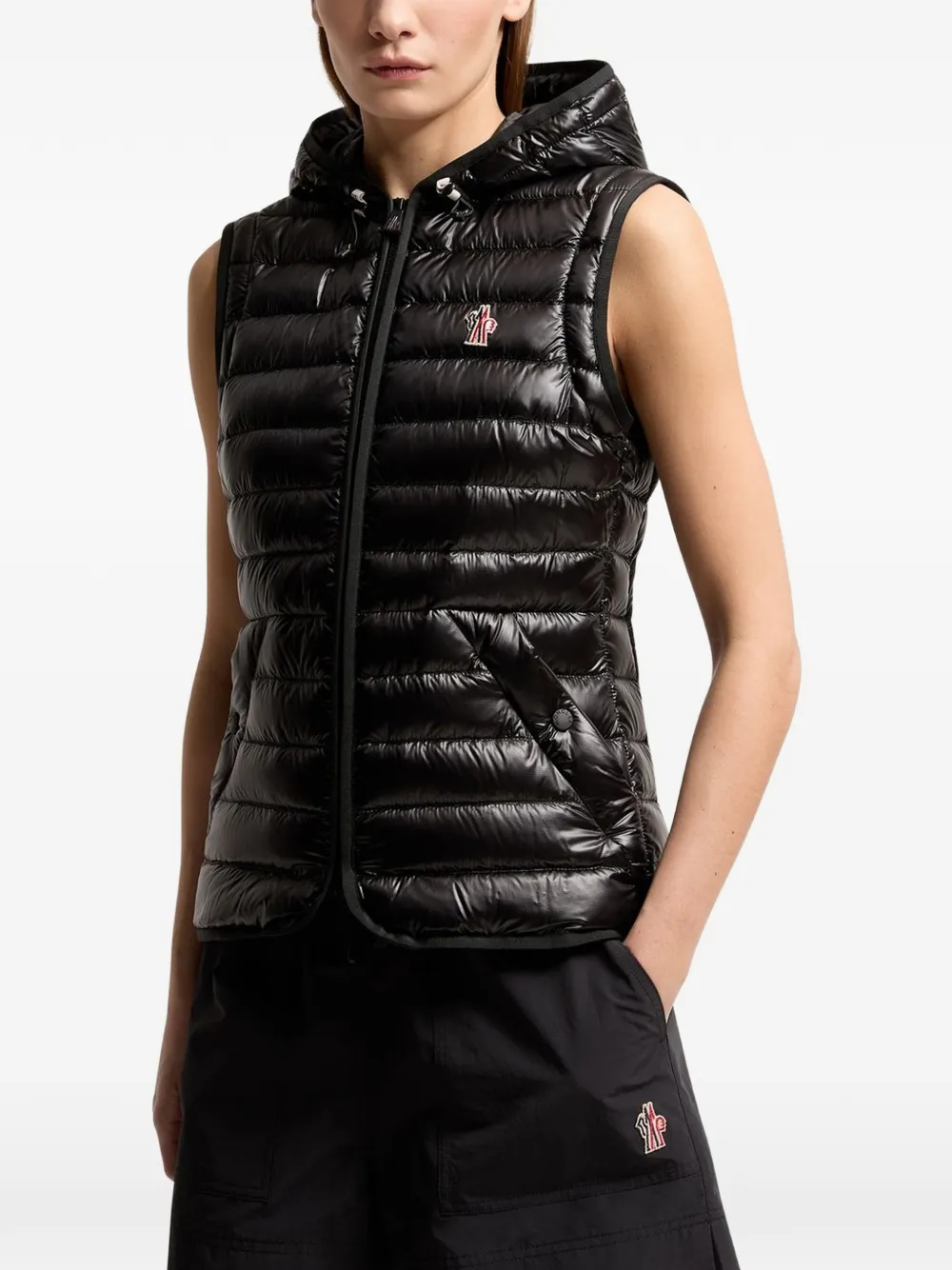 Moncler Grenoble Karura gewatteerd jack met capuchon Zwart