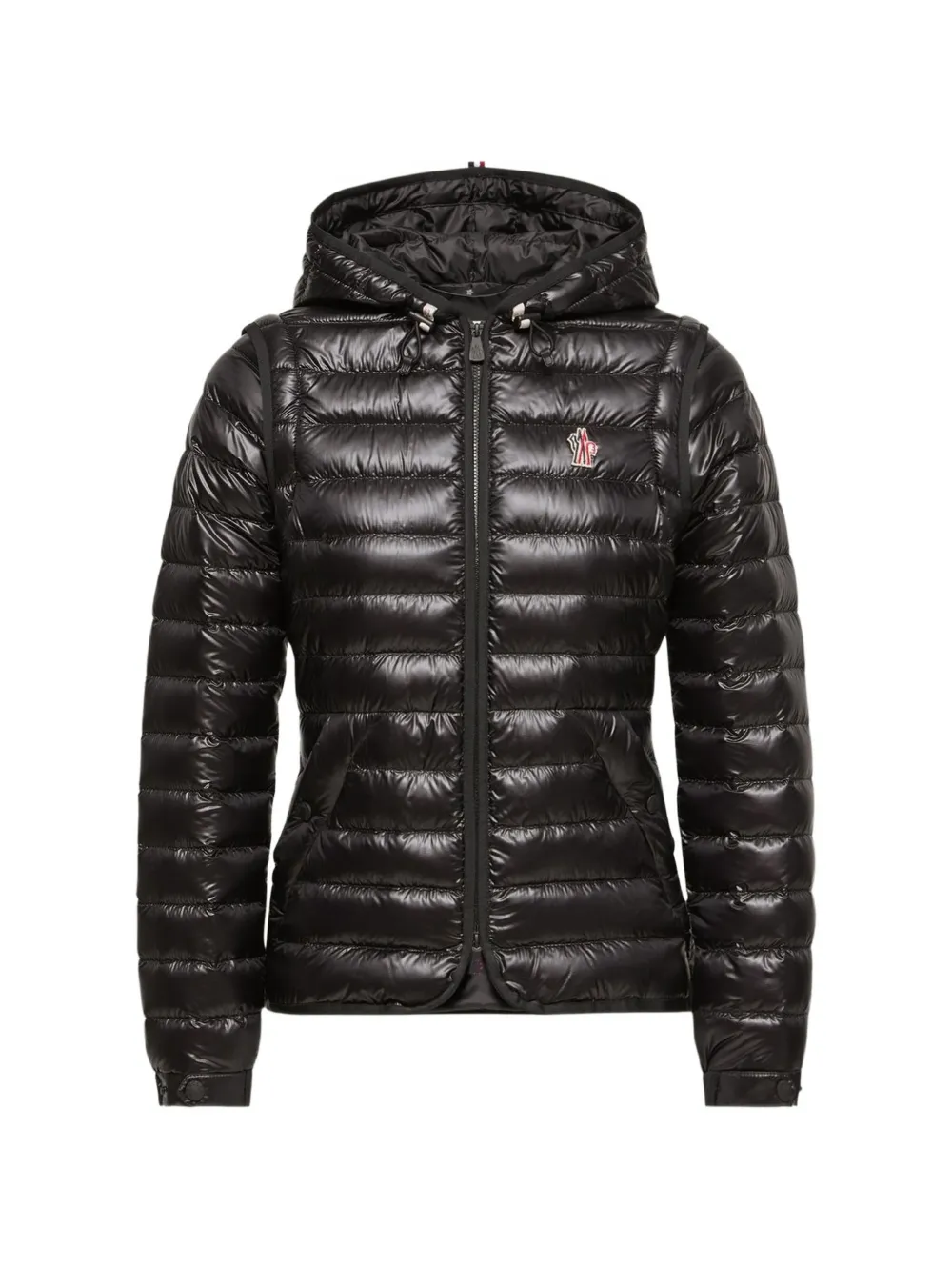 Moncler Grenoble Karura gewatteerd jack met capuchon Zwart