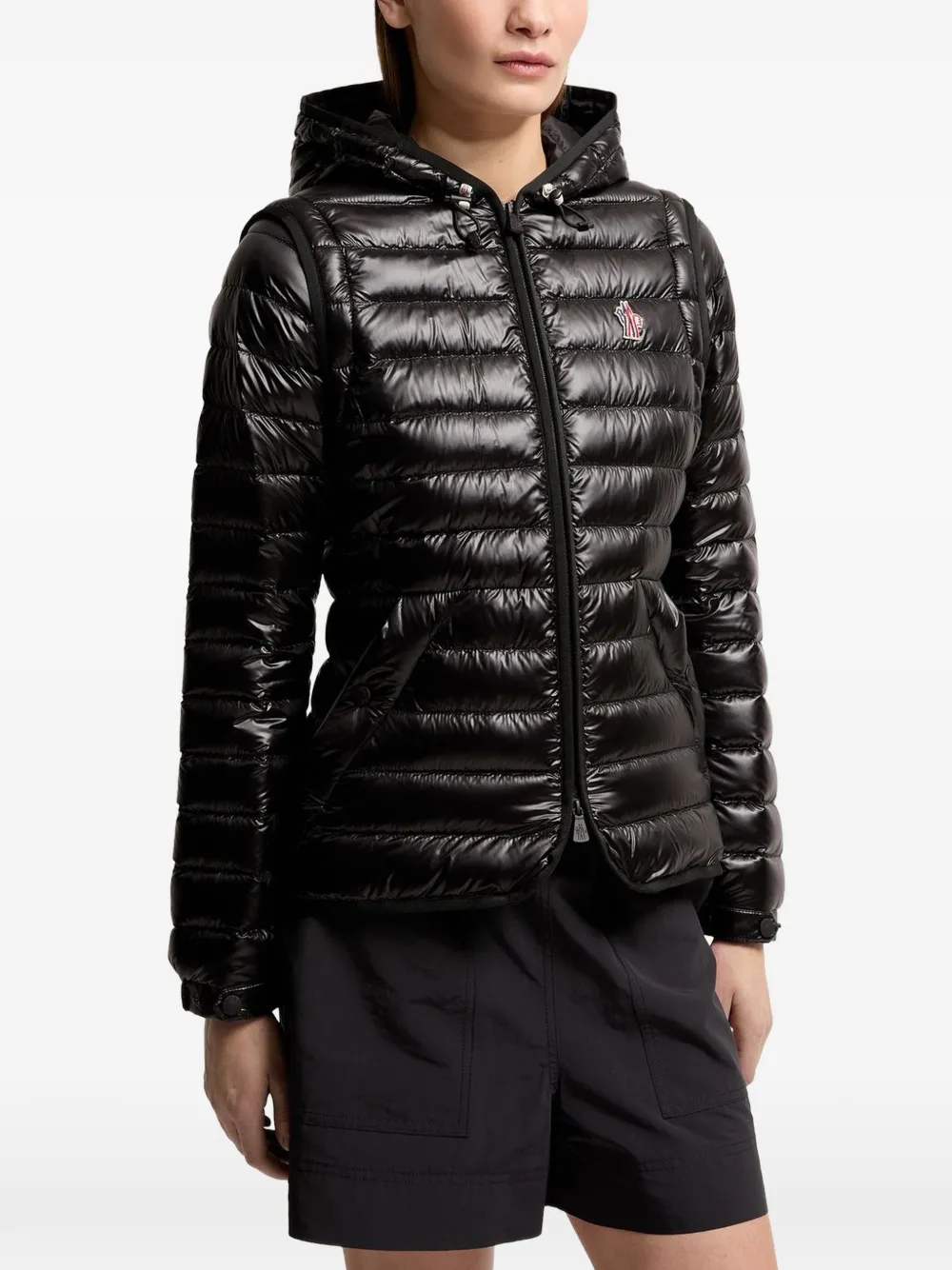 Moncler Grenoble Karura gewatteerd jack met capuchon Zwart