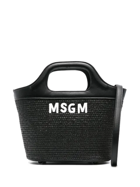 MSGM Kids logo-embroidered tote bag