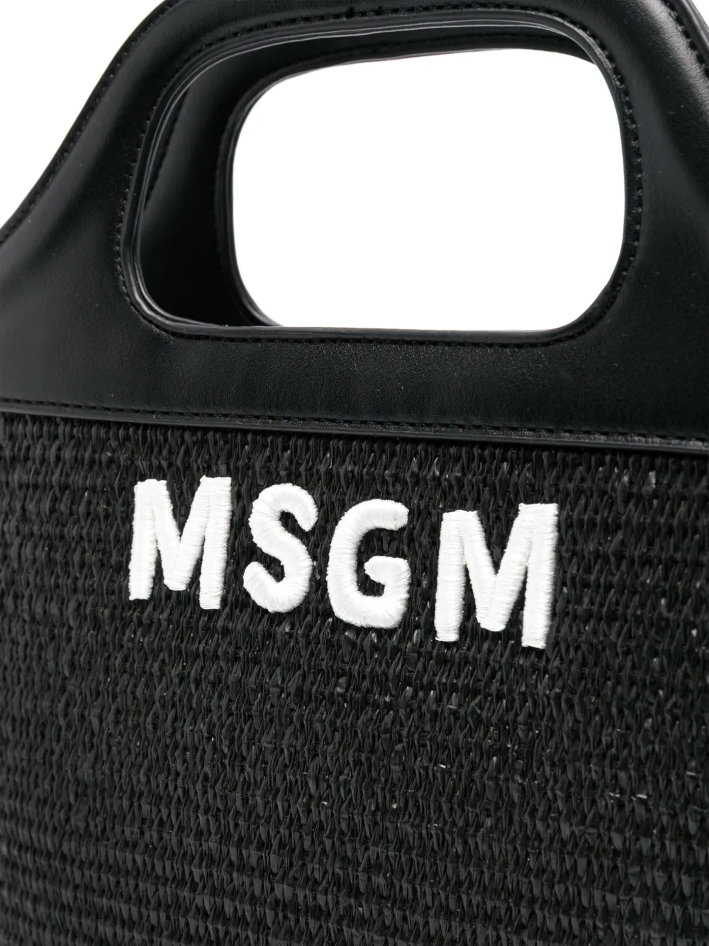 MSGM Kids Shopper met geborduurd logo Zwart