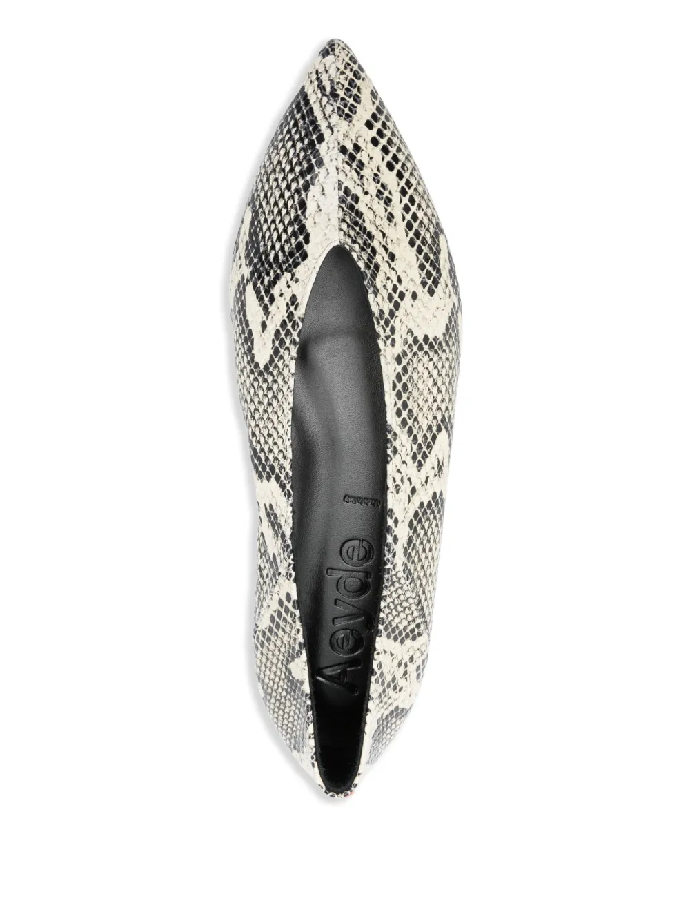 Aeyde Moa leren ballerina's Beige