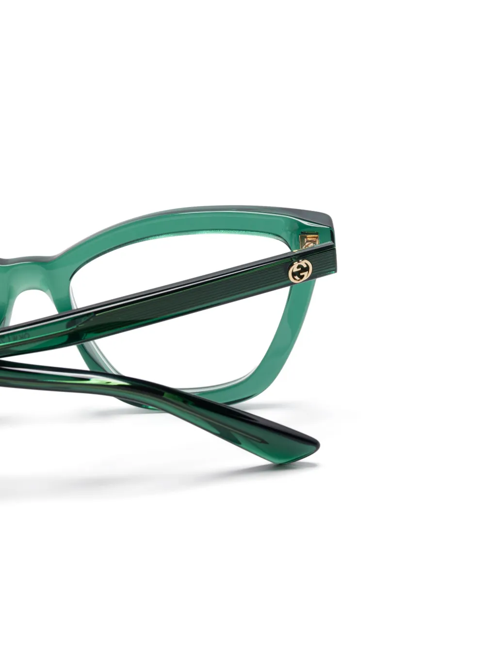 Gucci Eyewear Bril met vlinder montuur Groen