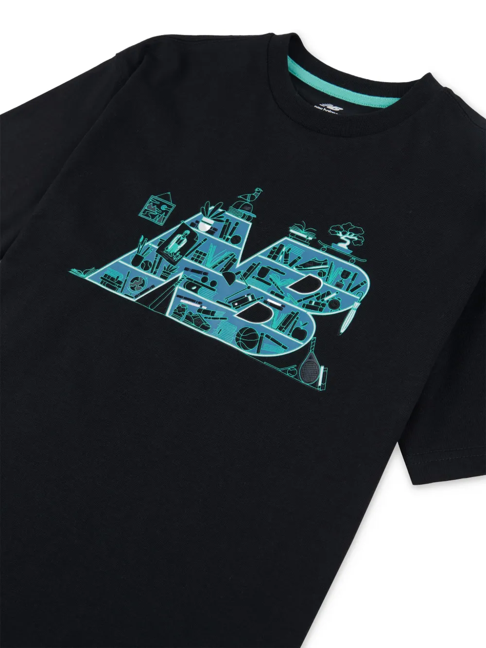 New Balance Kids Intellect T-shirt met grafische print Zwart