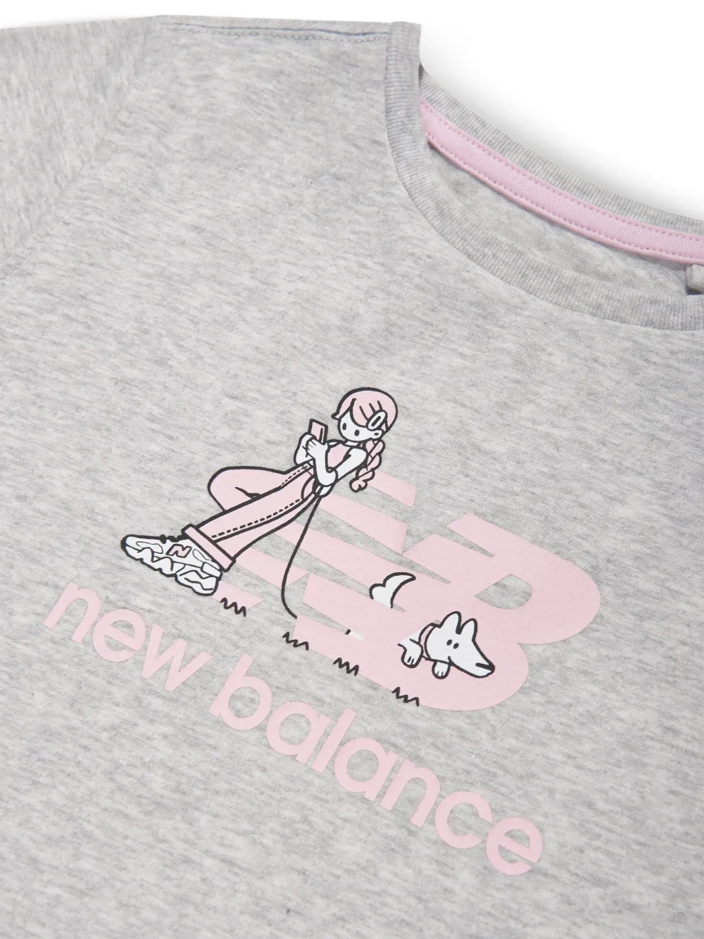 New Balance Kids T-shirt met logoprint Grijs