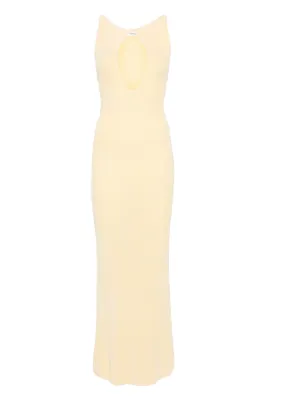 Proenza Schouler White Label Ribbed Maxi Dress | Yellow | FARFETCH