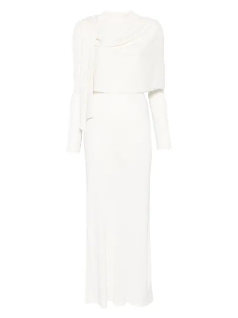 Aya Muse scarf-detail longsleeved maxi dress