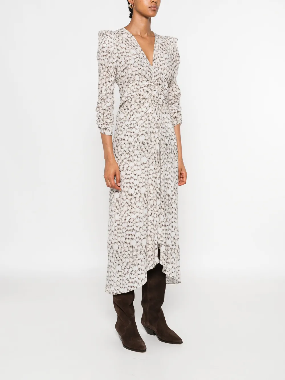 ISABEL MARANT Albini midi-jurk Wit