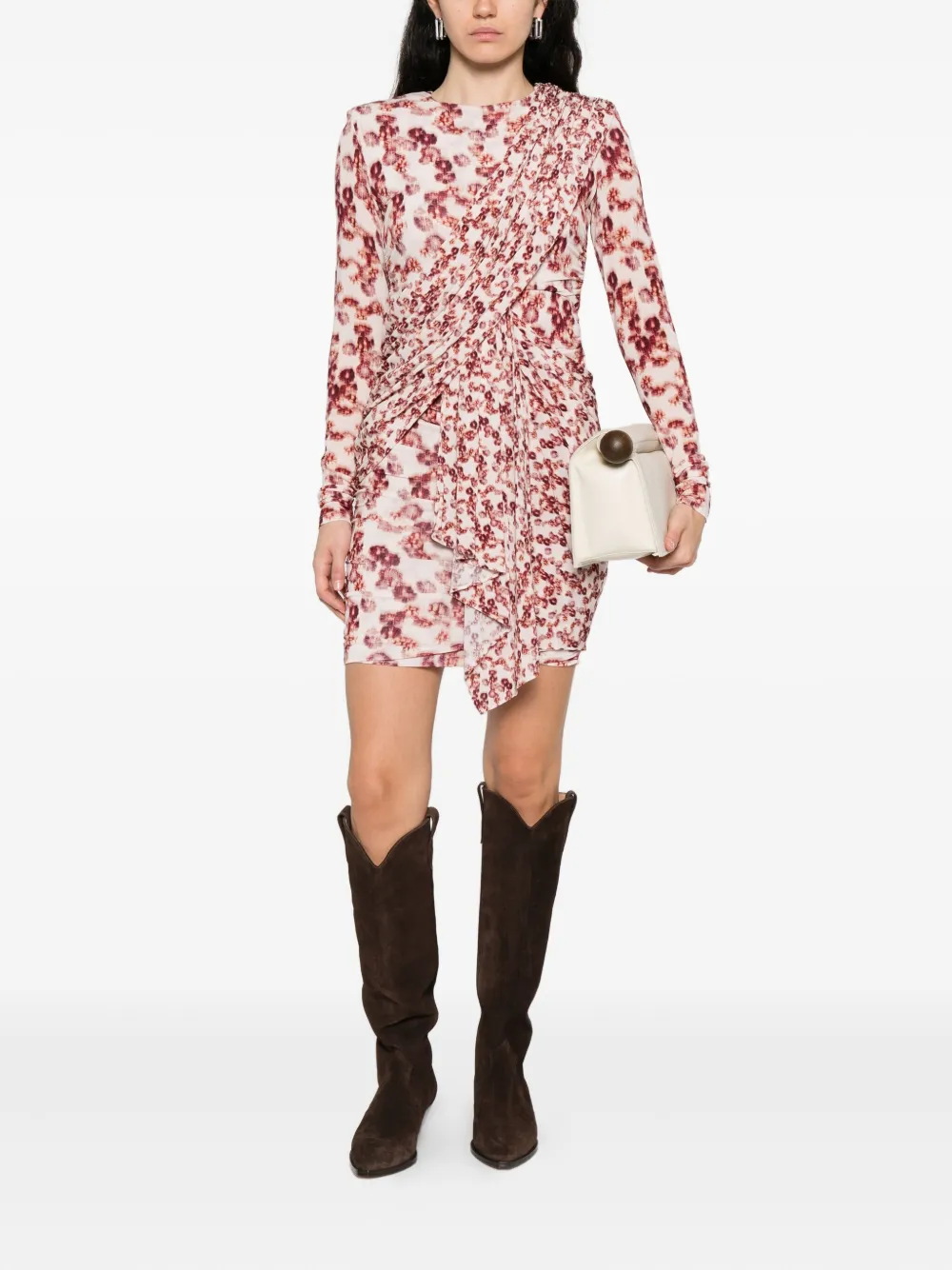 ISABEL MARANT Georgia printed mini dress Roze