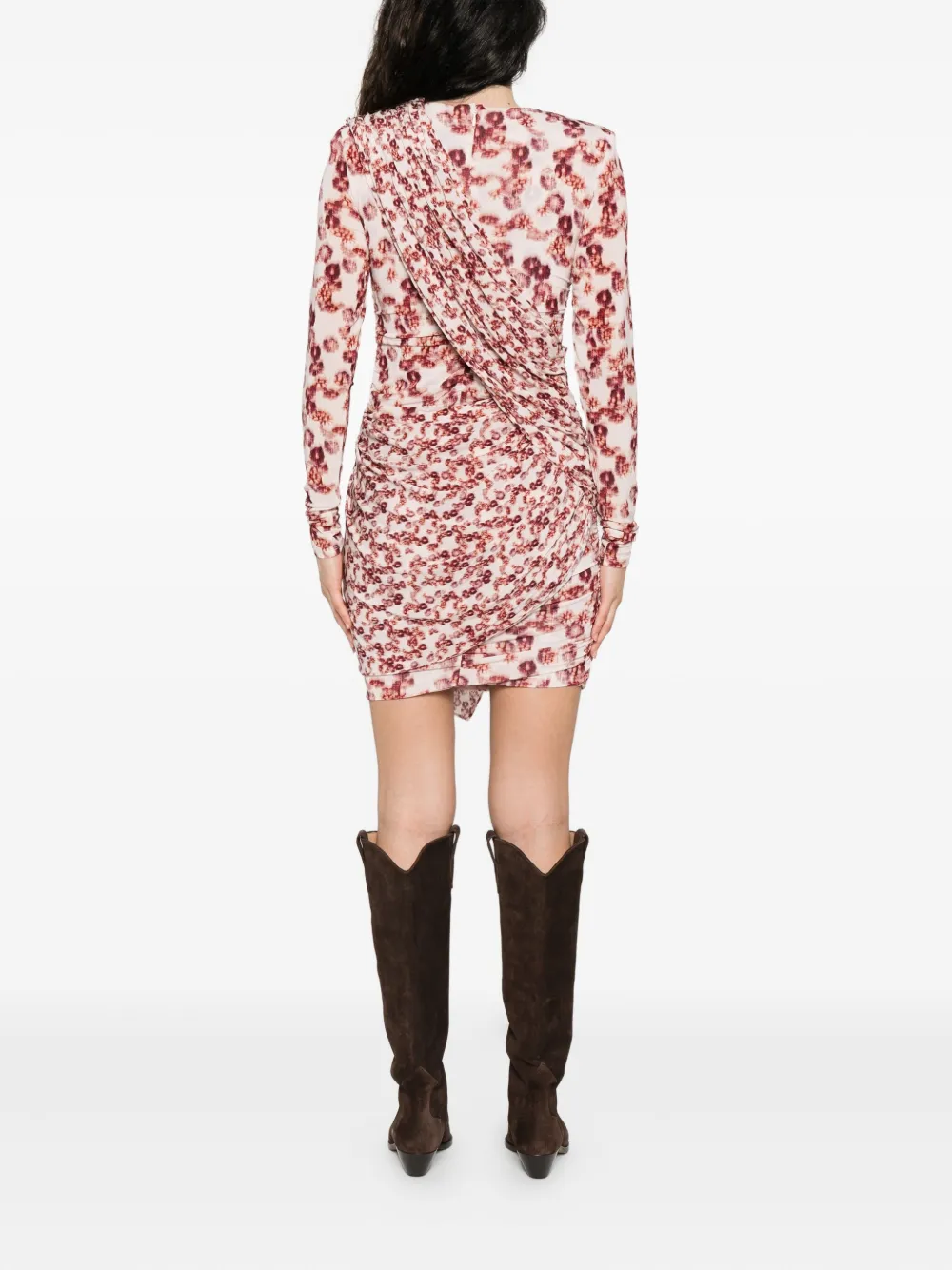 ISABEL MARANT Georgia printed mini dress Roze
