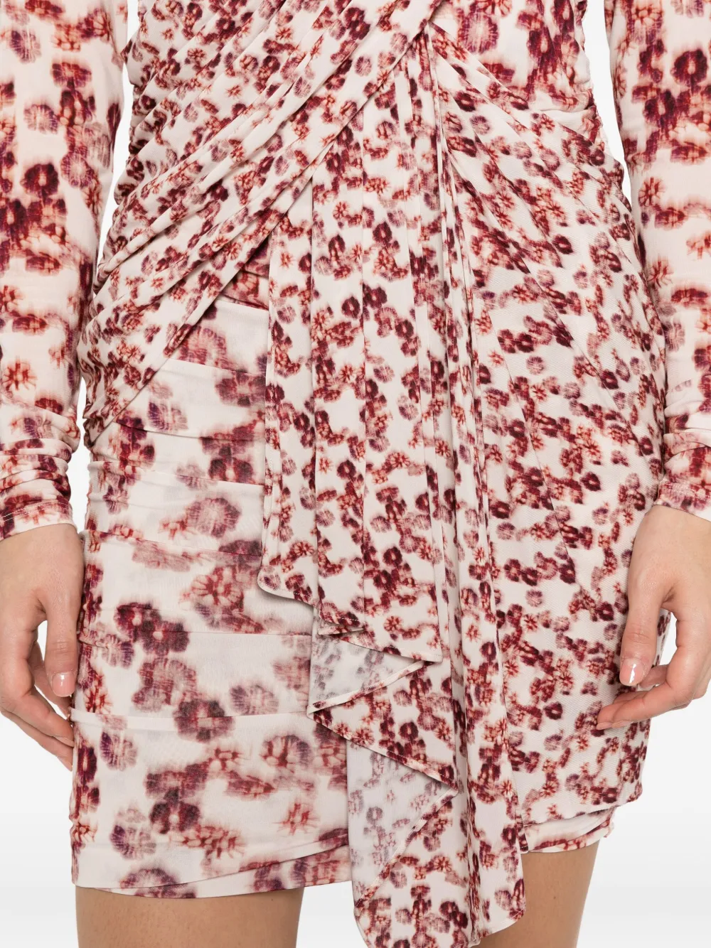ISABEL MARANT Georgia printed mini dress Roze
