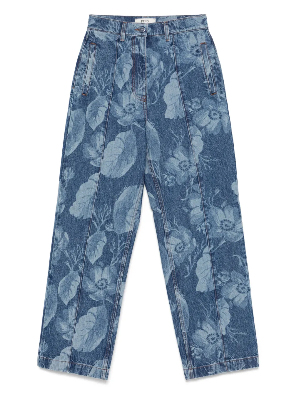 Fendi Sea Garden-print Jeans