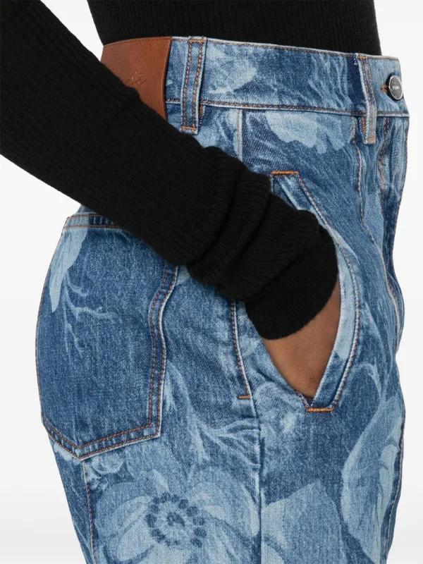 【関税&送料込】Fendi Jeans In Denim Sea Garden FENDI Sea Garden-print Jeans | Blue | FARFETCH