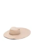 The Attico logo-embroidered sun hat - Neutrals