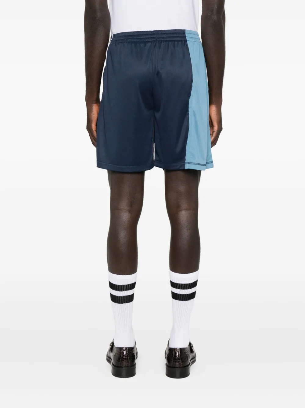 Martine Rose Football shorts met vlakken Blauw