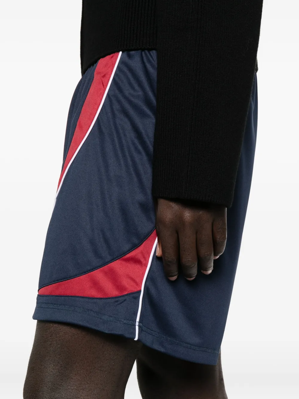 Martine Rose Football shorts met vlakken Blauw
