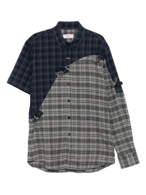 Martine Rose patchwork tie-detail shirt