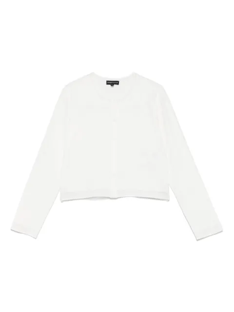 Emporio Armani Kids cardigan à logo en jacquard