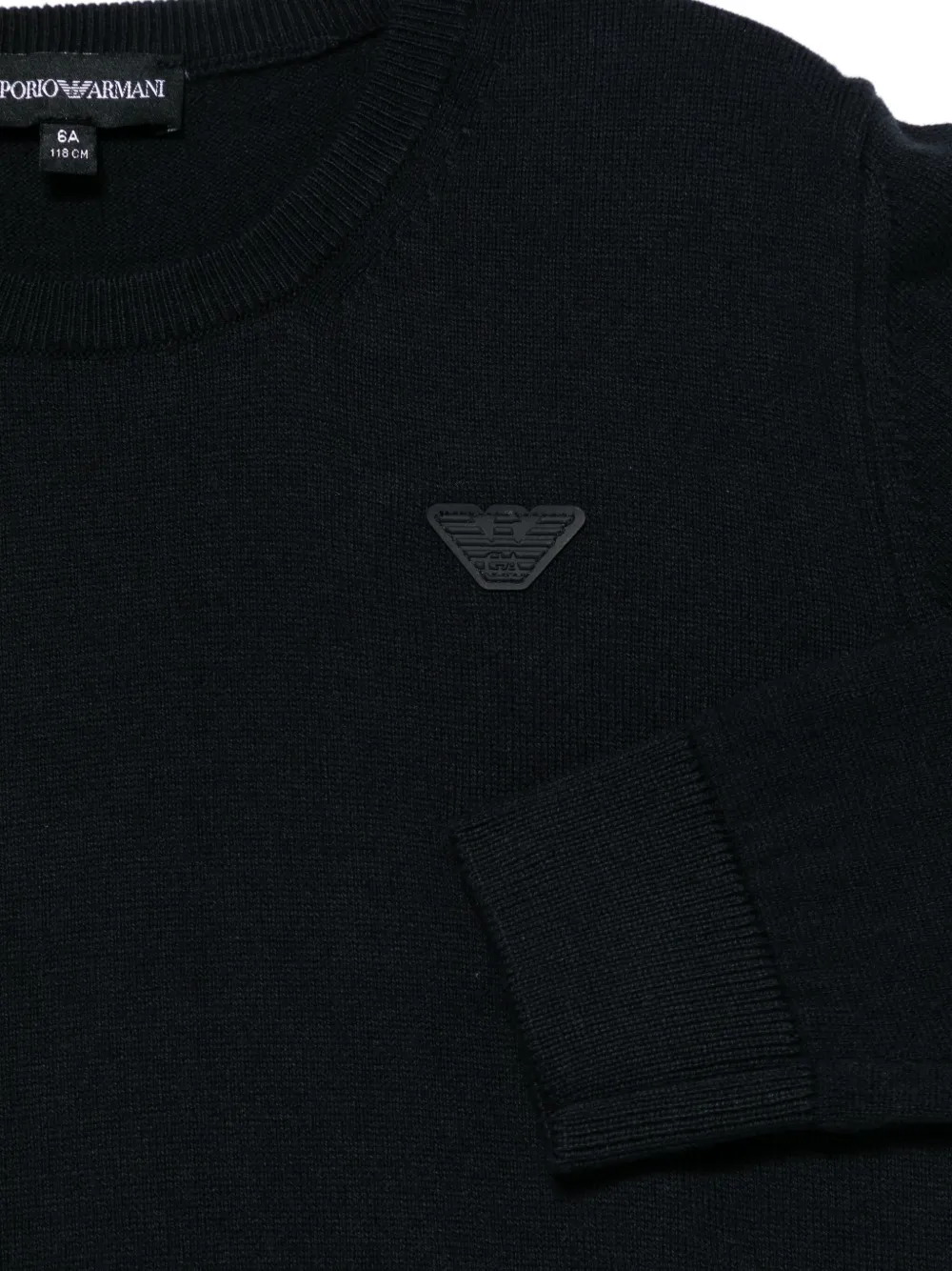 Emporio Armani Kids Trui met logopatch Blauw