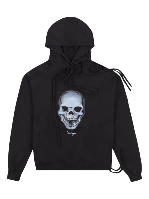 Ottolinger skull-print deconstructed hoodie