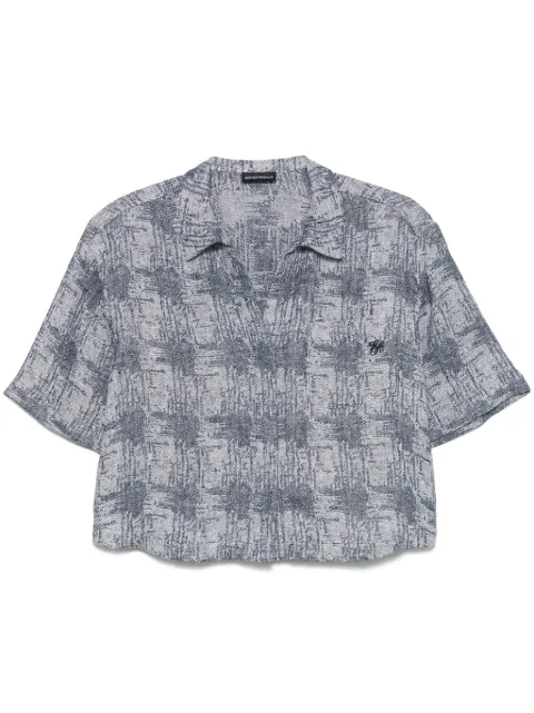 Emporio Armani patterned-jacquard shirt