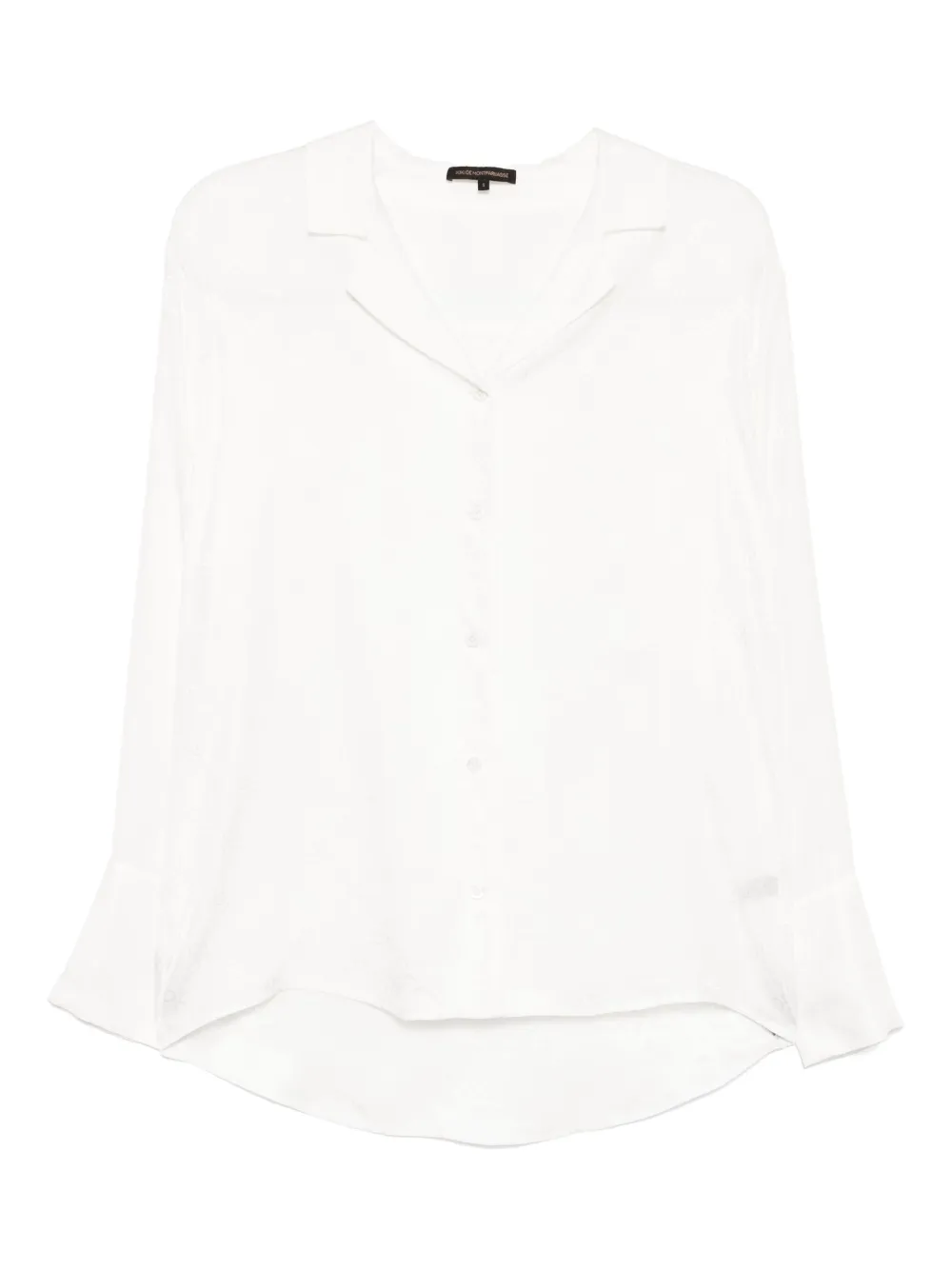 Kiki de Montparnasse Lange pyjamatop met jacquard Wit