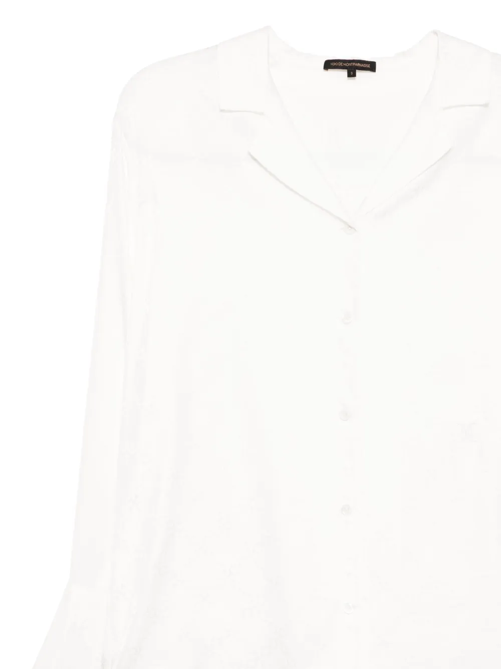 Kiki de Montparnasse Lange pyjamatop met jacquard Wit