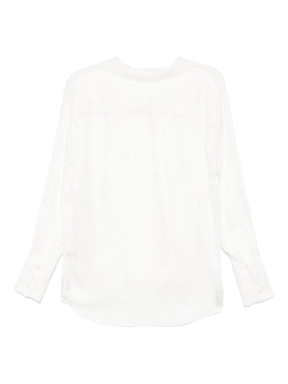 Kiki de Montparnasse Lange pyjamatop met jacquard Wit