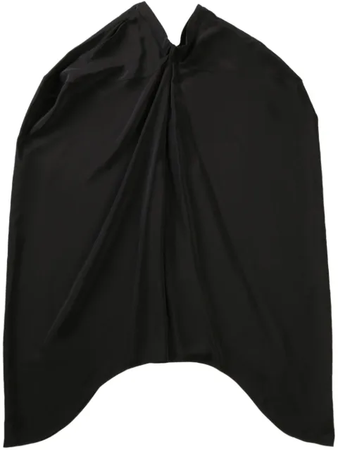 YANGKEHAN silk draped maxi skirt