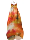 YANGKEHAN silk maxi dress - Orange