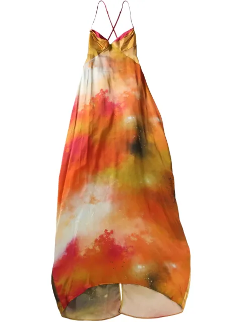 YANGKEHAN silk maxi dress