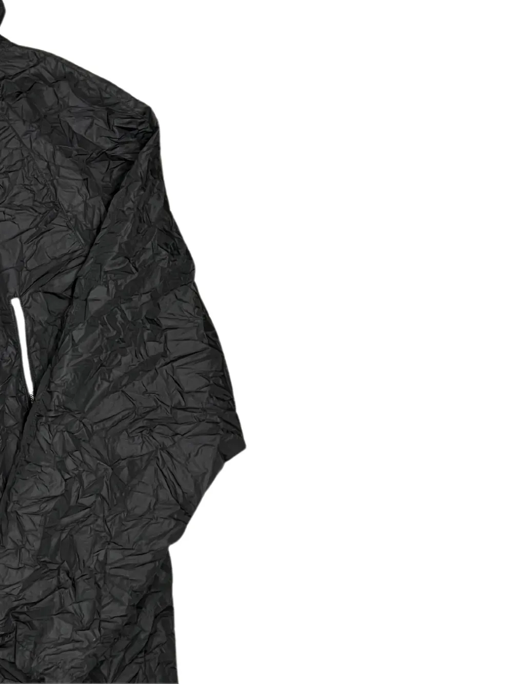 424 Crease-effect "black" Raincoat In Black