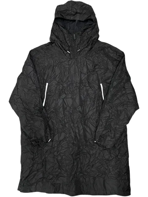 424 crease-effect "Black" raincoat